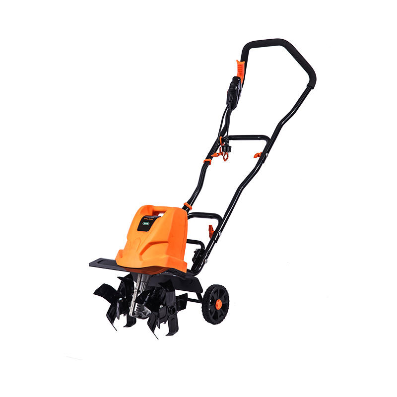 OT7A504 Tiller Electric Foldable Agriculture Garden Tool 4 Blades Adjustable Height 1000W